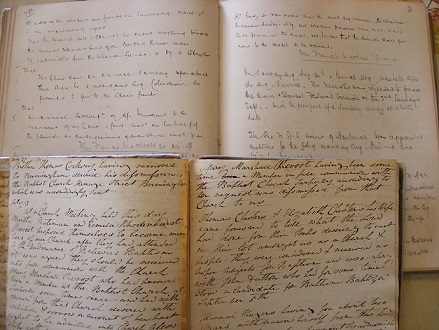 picture of the early Minute Books of Audlem Baptist Church covering the period 1812 to 1910