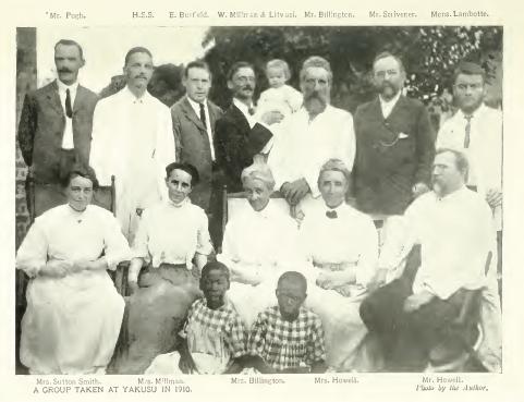 A photo of some of the staff at the hospital including Sutton Smith and his wife