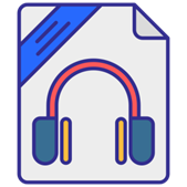 A blue and red headphones on a white paper

AI-generated content may be incorrect.